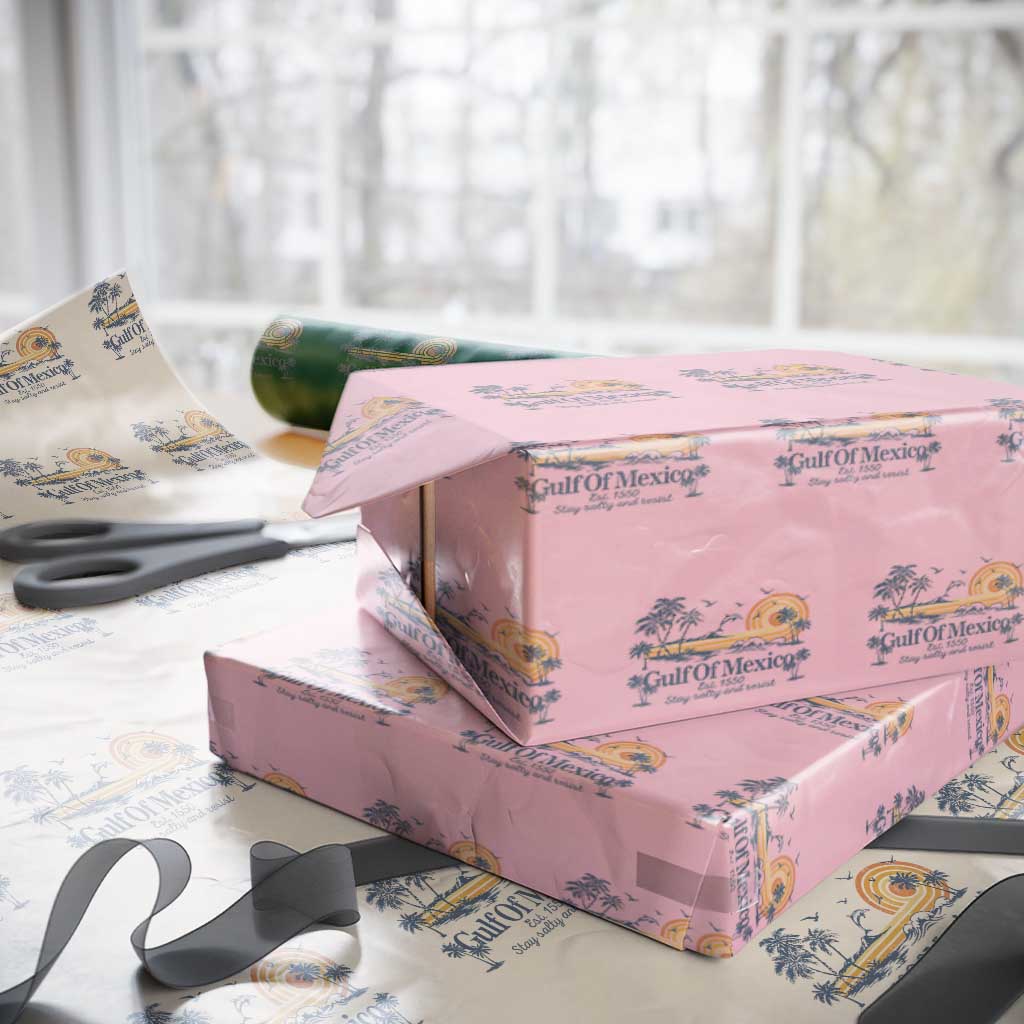 Gulf of Mexico Wrapping Paper Roll Always And Forever Resist TS10 Light Pink Print Your Wear