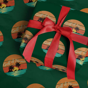 Gulf Of Mexico Wrapping Paper Roll Forever Beach Palms Summer Vacation TS02 Green Print Your Wear
