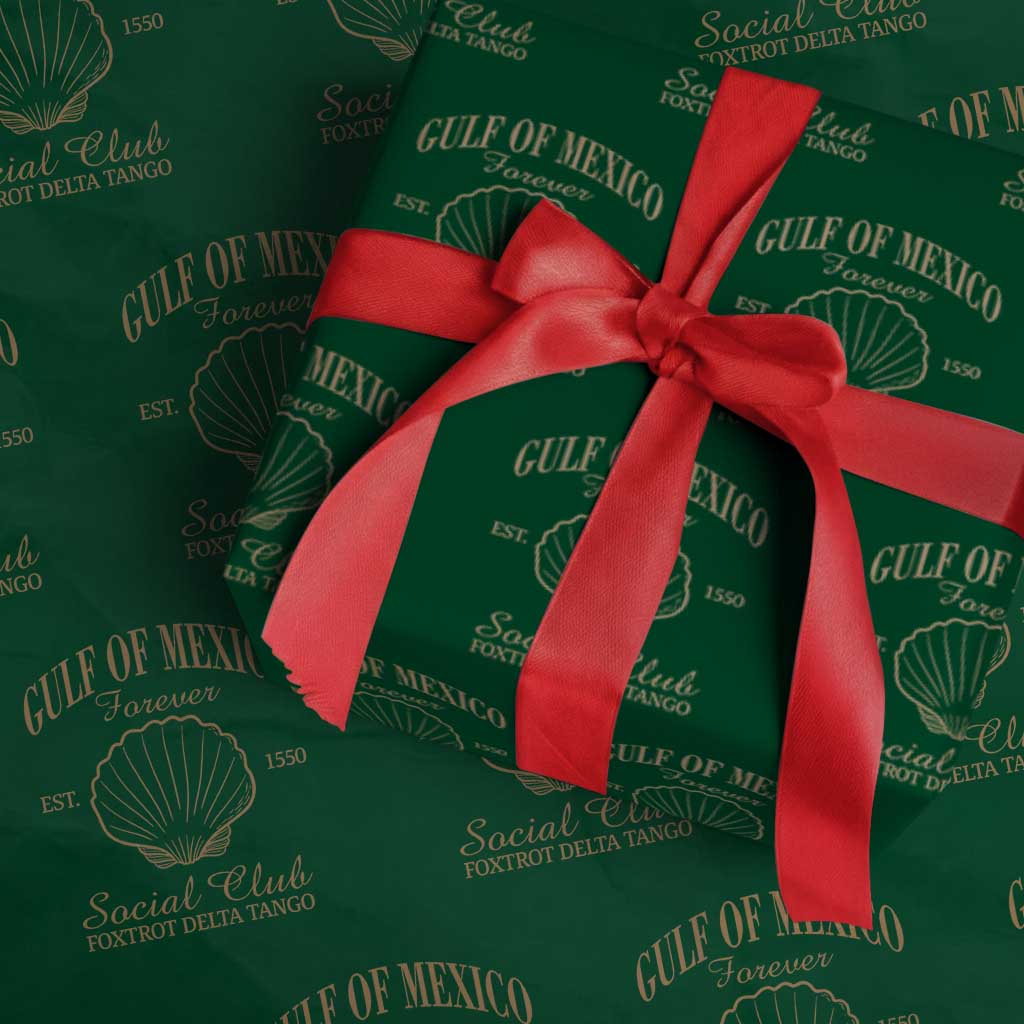 Gulf Of Mexico Wrapping Paper Roll Foxtrot Delta Tango FDT Resist TS02 Green Print Your Wear