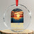Gulf Of USA Crystal Glass Ornament Est 2025 American Flag Retro - Print Your Wear