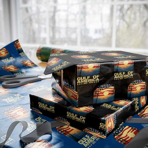 Gulf Of USA Wrapping Paper Roll Est 2025 American Flag Retro TS02 Black Print Your Wear