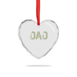 Gun Lover Dad Heart Crystal Glass Ornament Funny Hunter Dad Fathers Day Gift TS12 Print Your Wear