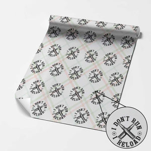 Gun Rights Wrapping Paper Roll I Don't Run I Reload Gun Rights American Flag patriots TS02 Christmas Plaid Print Your Wear