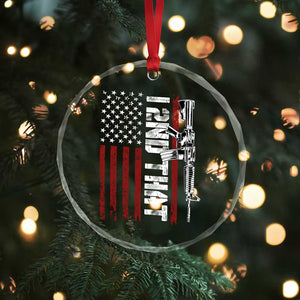 Gun Rights Patriotic Crystal Glass Ornament I 2nd That Second Amendment Pro Gun American Flag - Print Your Wear