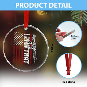 Gun Rights Patriotic Crystal Glass Ornament I 2nd That Second Amendment Pro Gun American Flag - Print Your Wear