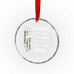 Gunpa Crystal Glass Ornament Guns Grandpa More Fun Camo American Flag USA Camouflage TS10 Print Your Wear