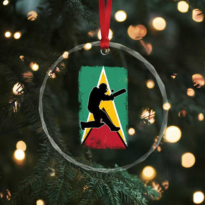 Guyana Cricket Crystal Glass Ornament Retro Vintage Sport Guyanese Flag West Indies Cricket Fan TS10 Print Your Wear