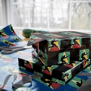 Guyana Cricket Wrapping Paper Roll Retro Vintage Sport Guyanese Flag West Indies Cricket Fan TS10 Black Print Your Wear
