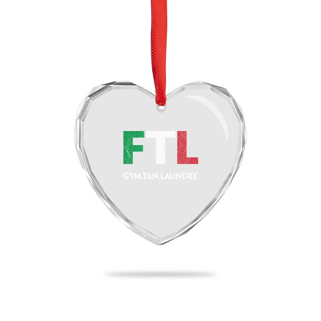 Gym Tan Laundry GTL Italian Flag Heart Crystal Glass Ornament TS10 Print Your Wear
