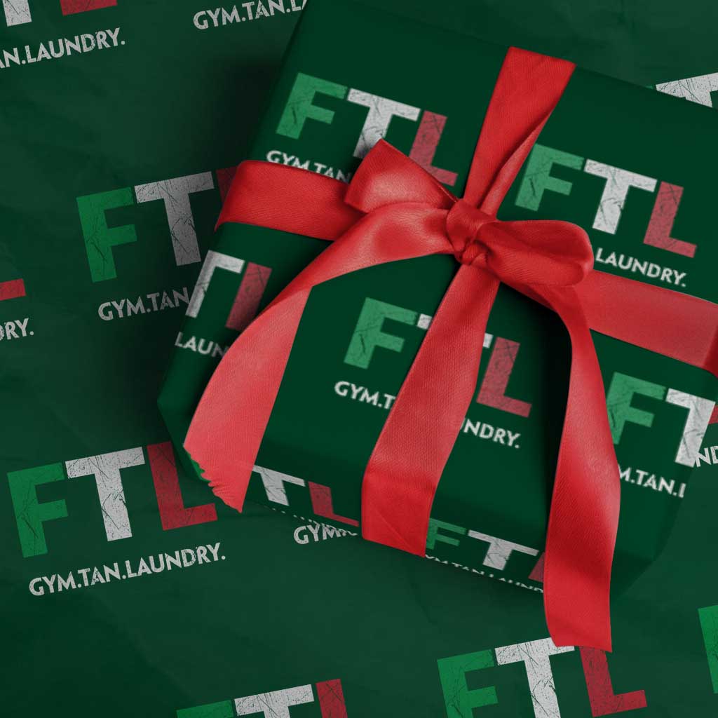 Gym Tan Laundry GTL Italian Flag Wrapping Paper Roll TS10 Green Print Your Wear