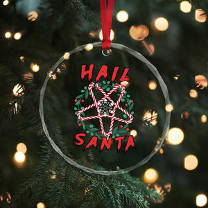 Hail Santa Crystal Glass Ornament Candy Pentagram Xmas Devil TS09 Print Your Wear