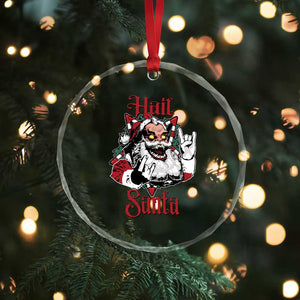 Hail Santa Heavy Metal Christmas Crystal Glass Ornament Krampus Xmas Rock & Roll TS11 Print Your Wear