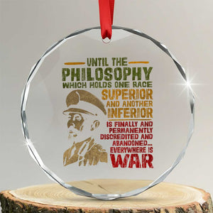 Haile Selassie Crystal Glass Ornament War Speech Lion of Judah Rasta Jah Bless TS10 Transparent Glass 3'' Circle Print Your Wear
