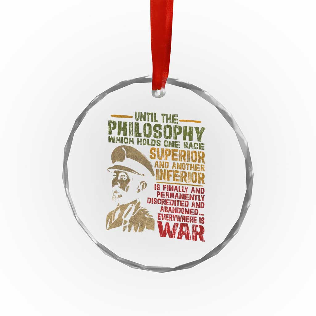 Haile Selassie Crystal Glass Ornament War Speech Lion of Judah Rasta Jah Bless TS10 Print Your Wear
