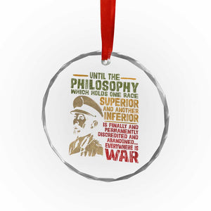 Haile Selassie Crystal Glass Ornament War Speech Lion of Judah Rasta Jah Bless TS10 Print Your Wear