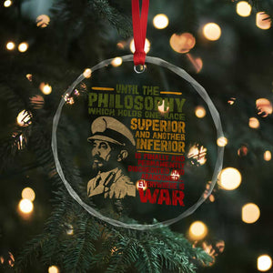 Haile Selassie Crystal Glass Ornament War Speech Lion of Judah Rasta Jah Bless TS10 Print Your Wear