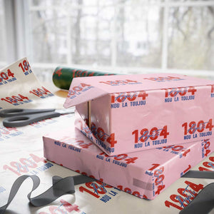 Haiti 1804 Ayiti Nou La Toujou Wrapping Paper Roll Independence Haiti Heritage Pride TS02 Light Pink Print Your Wear