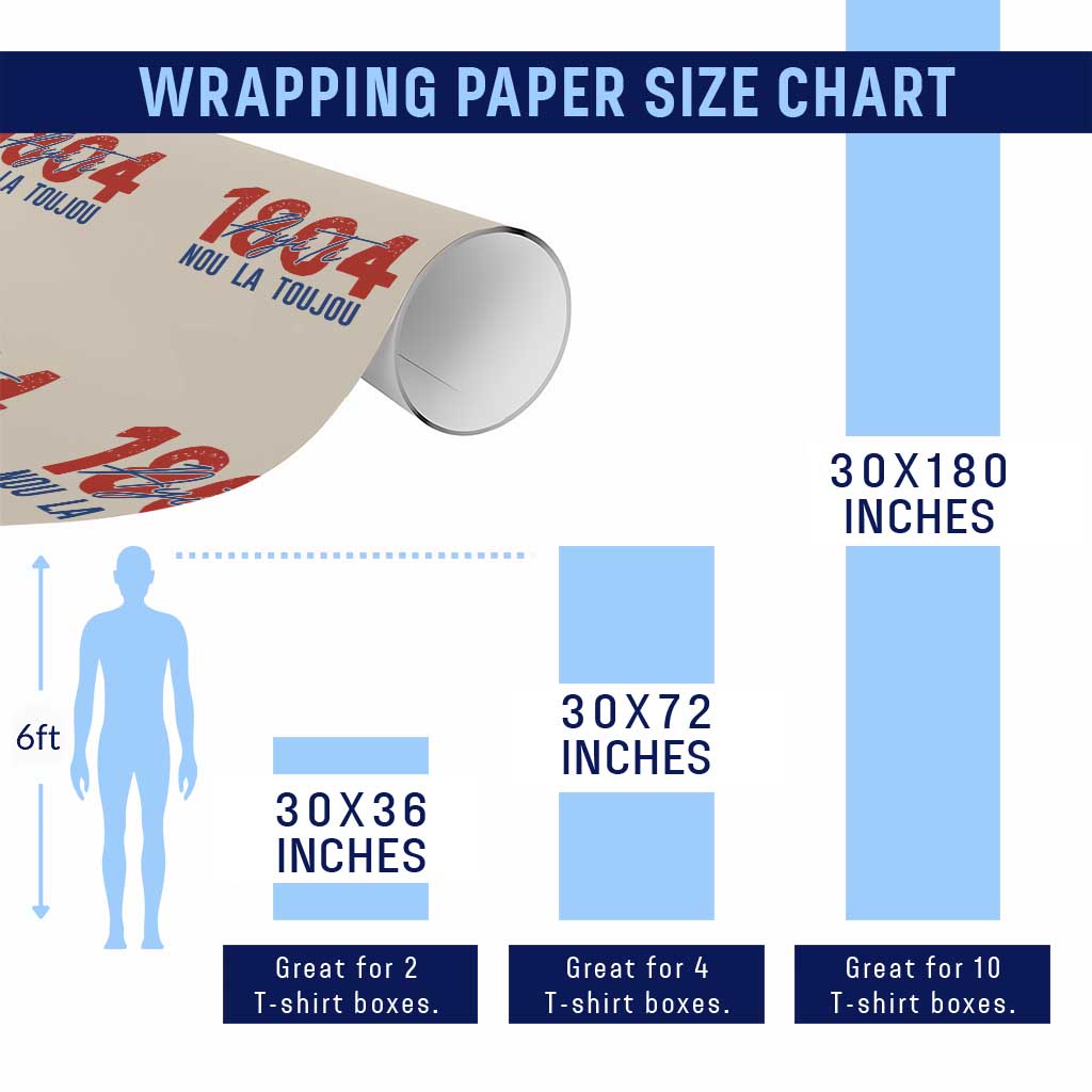 Haiti 1804 Ayiti Nou La Toujou Wrapping Paper Roll Independence Haiti Heritage Pride TS02 Print Your Wear