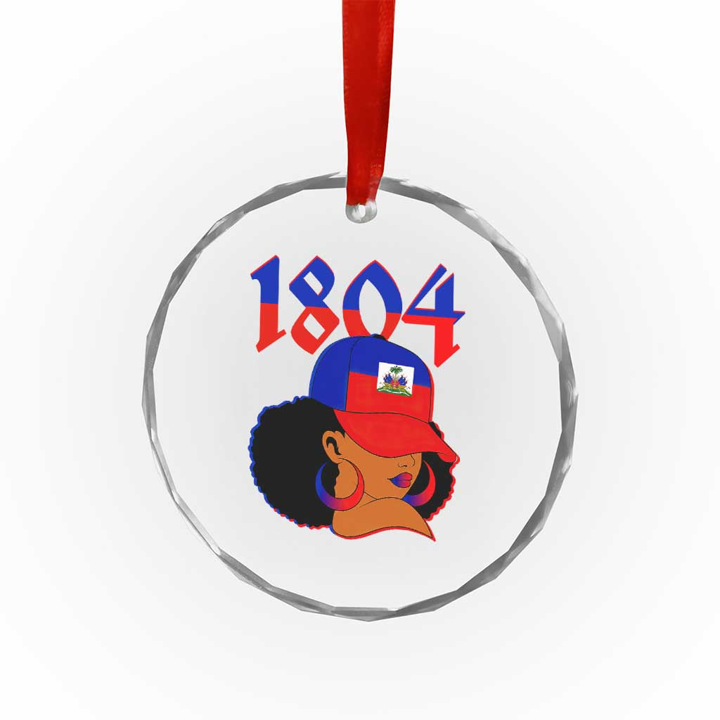 Haiti 1804 Curly Afro Queen Hoop Earrings Style Graphic Crystal Glass Ornament Haitian Heritage Pride TS02 Print Your Wear