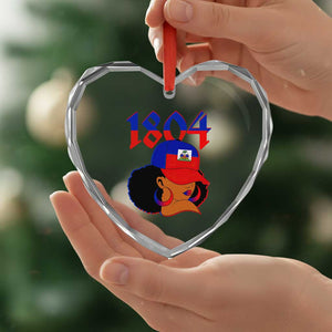 Haiti 1804 Curly Afro Queen Hoop Earrings Style Graphic Heart Crystal Glass Ornament Haitian Heritage Pride TS02 Print Your Wear