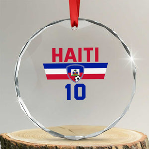 Haiti Haitian Flag Crystal Glass Ornament Proud Haitienne Cheer Country Favorite Spirit Game Caribbean Souvenir