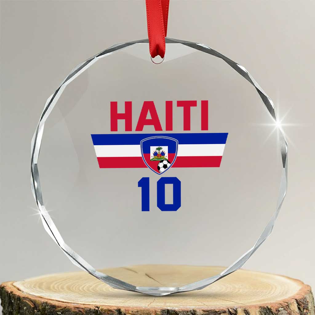 Haiti Haitian Flag Crystal Glass Ornament Proud Haitienne Cheer Country Favorite Spirit Game Caribbean Souvenir TS10 Transparent Glass 3'' Circle Print Your Wear