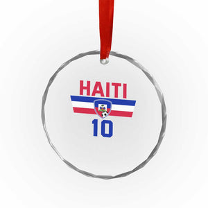 Haiti Haitian Flag Crystal Glass Ornament Proud Haitienne Cheer Country Favorite Spirit Game Caribbean Souvenir