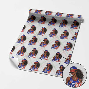 Haitian Girl Wrapping Paper Roll Melanin Black Girls Haiti Flag Proud Haitienne TS10 Christmas Plaid Print Your Wear