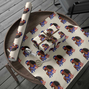Haitian Girl Wrapping Paper Roll Melanin Black Girls Haiti Flag Proud Haitienne TS10 Beige Print Your Wear