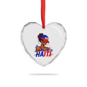 Haitian Princess Heart Crystal Glass Ornament Haiti Flag Haitienne Melanin Black Girls TS10 Print Your Wear