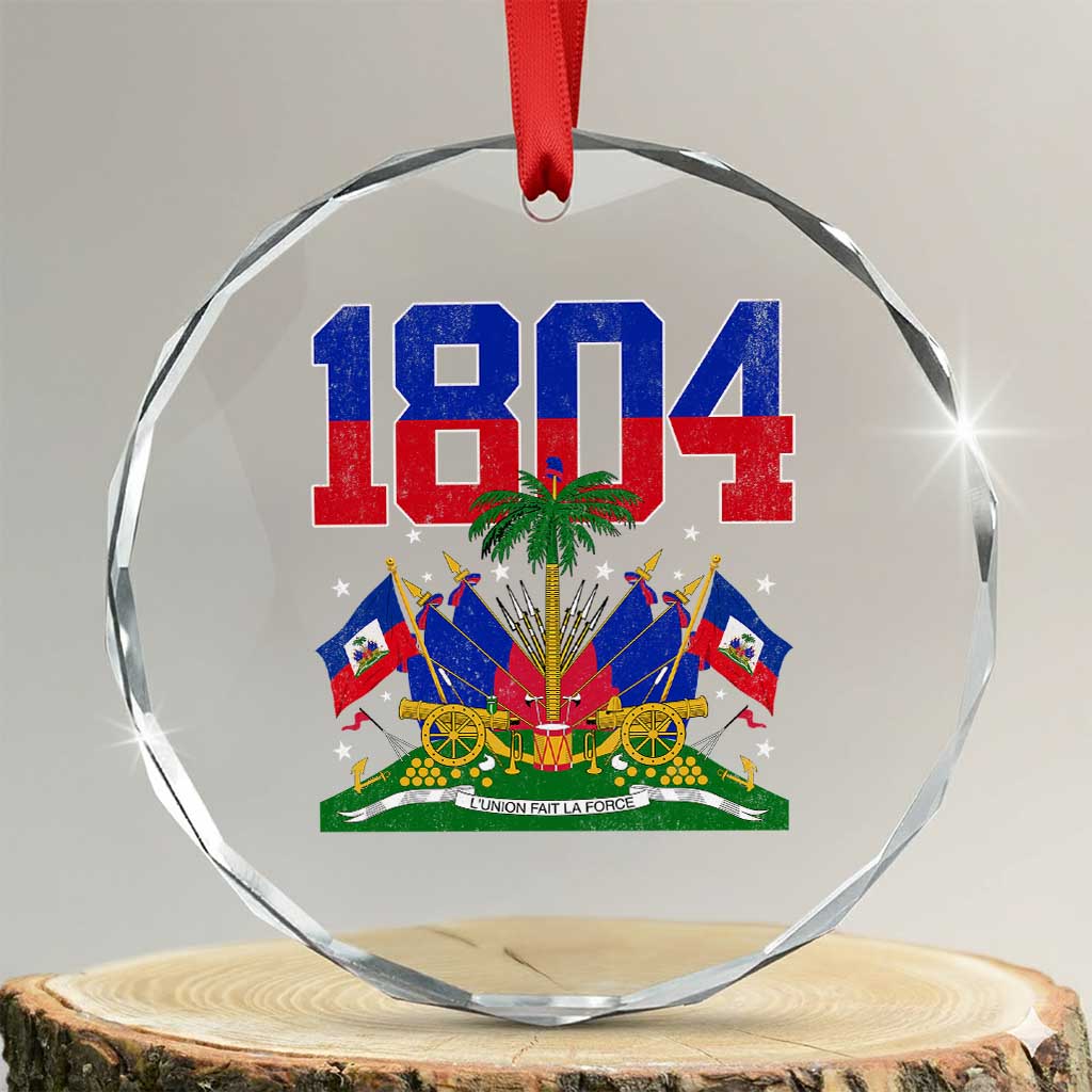 Haitian Revolution 1804 Crystal Glass Ornament Haiti Flag Independence Day Haitian Graphic TS10 Transparent Glass 3'' Circle Print Your Wear