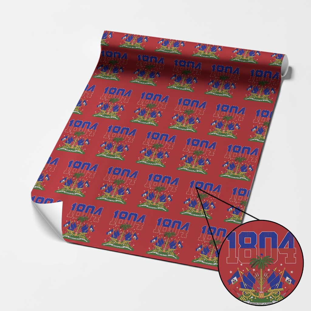 Haitian Revolution 1804 Wrapping Paper Roll Haiti Flag Independence Day Haitian Graphic TS10 Red Print Your Wear