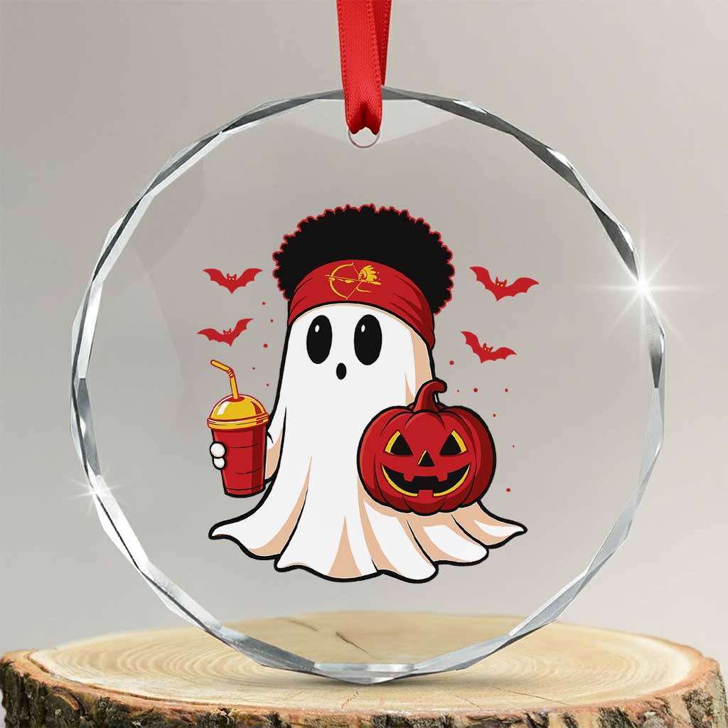Halloween Chiefs Ghost Crystal Glass Ornament Pumpkin Ghost Costume TS10 Transparent Glass 3'' Circle Print Your Wear