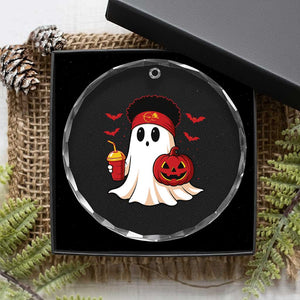 Halloween Chiefs Ghost Crystal Glass Ornament Pumpkin Ghost Costume TS10 Print Your Wear