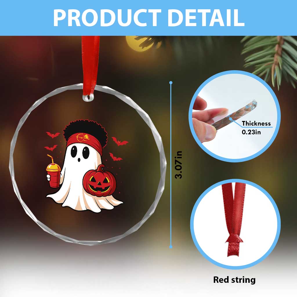 Halloween KC Ghost Crystal Glass Ornament Pumpkin Ghost Costume Football TS10 Print Your Wear