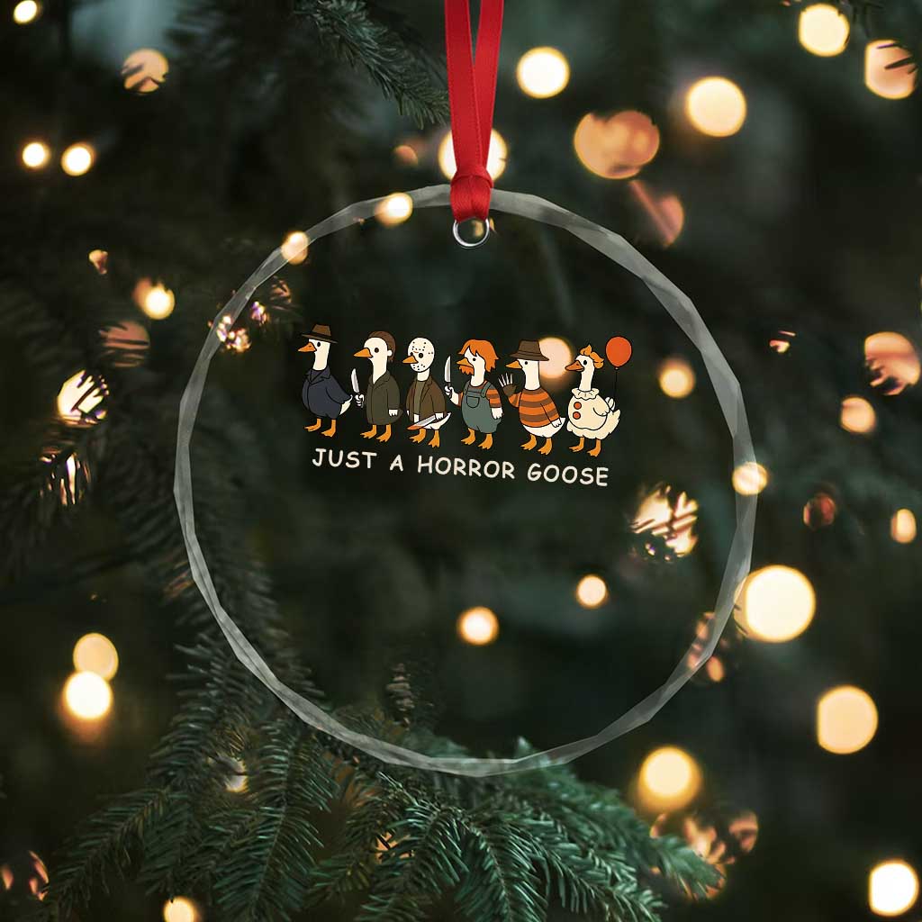 Halloween Funny Goose Costume Crystal Glass Ornament Funny Spooky Season Horror Movie TS10 Print Your Wear