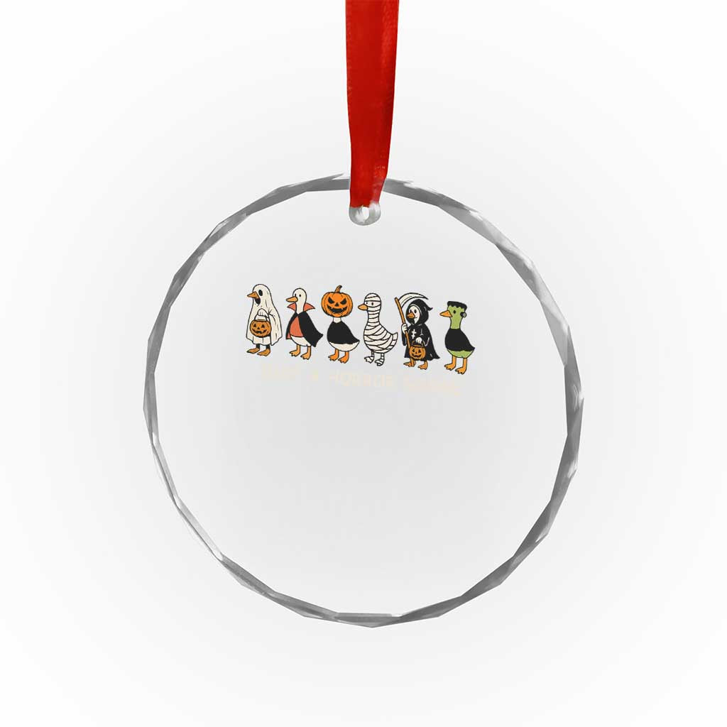 Halloween Funny Goose Crystal Glass Ornament Spooky Season 90s Horror Movie TS10 Print Your Wear