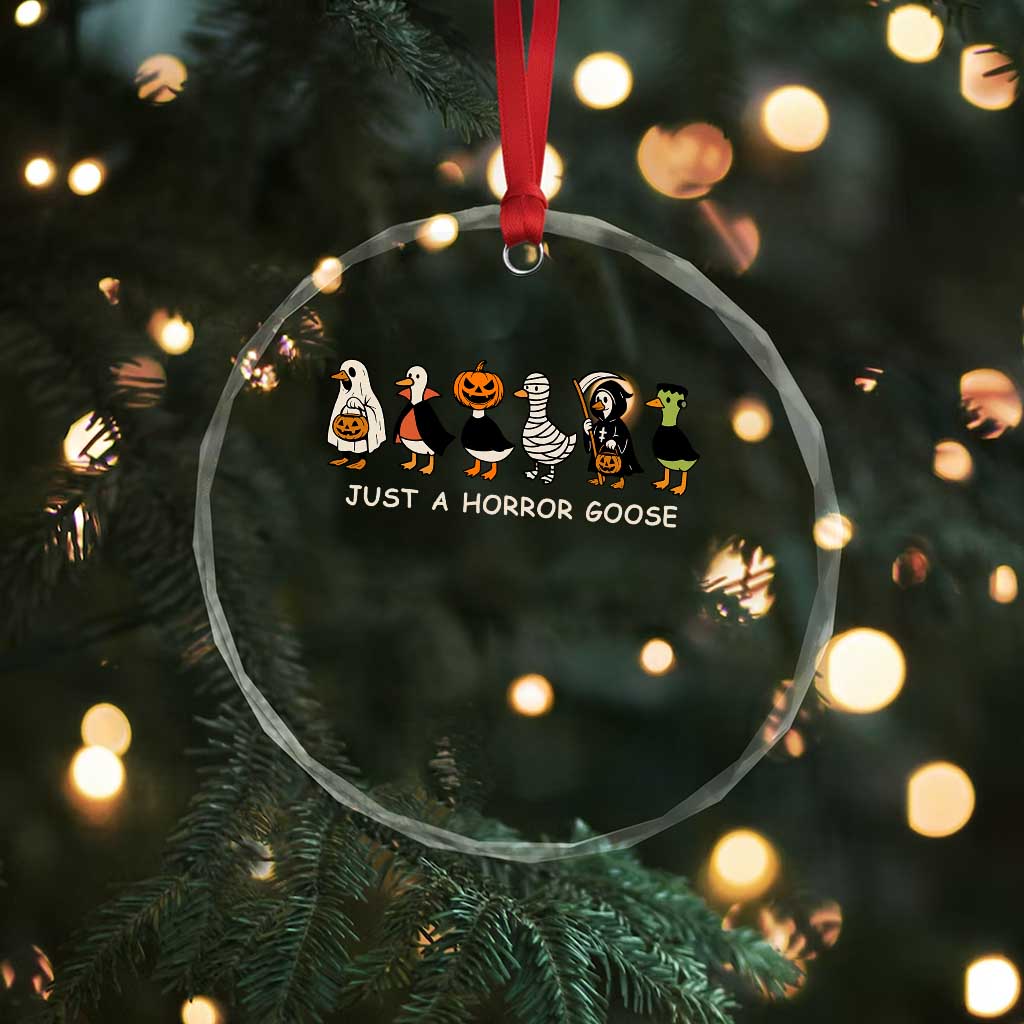 Halloween Funny Goose Crystal Glass Ornament Spooky Season 90s Horror Movie TS10 Print Your Wear
