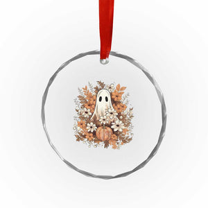 Halloween Ghost Crystal Glass Ornament Vintage Floral Pumpkin Glitter Print TS11 Print Your Wear