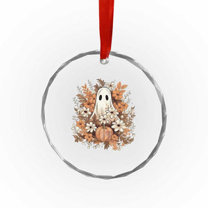 Halloween Ghost Crystal Glass Ornament Vintage Floral Pumpkin Glitter Print TS11 Print Your Wear