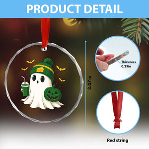 Halloween Packers Ghost Crystal Glass Ornament Pumpkin Ghost Costume Cheesehead TS10 Print Your Wear