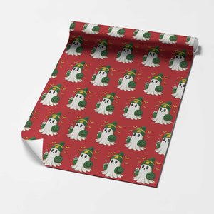 Halloween GB Ghost Wrapping Paper Roll Pumpkin Ghost Costume Cheesehead TS10 Red Print Your Wear