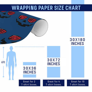 Halloween Philly Wrapping Paper Roll Philadelphia Baseball Red October Jackolantern Pumpkin Face TS10 Print Your Wear
