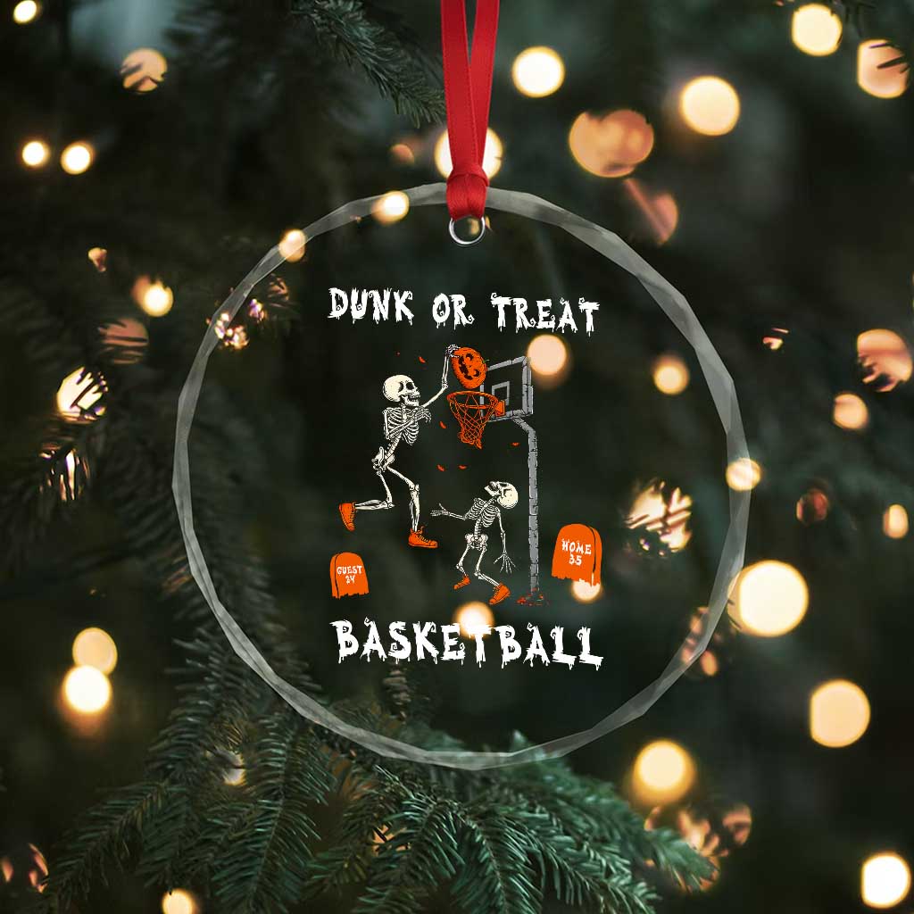 Halloween Skeleton Basketball Crystal Glass Ornament Funny Basketballer Sports Player TS10 Print Your Wear