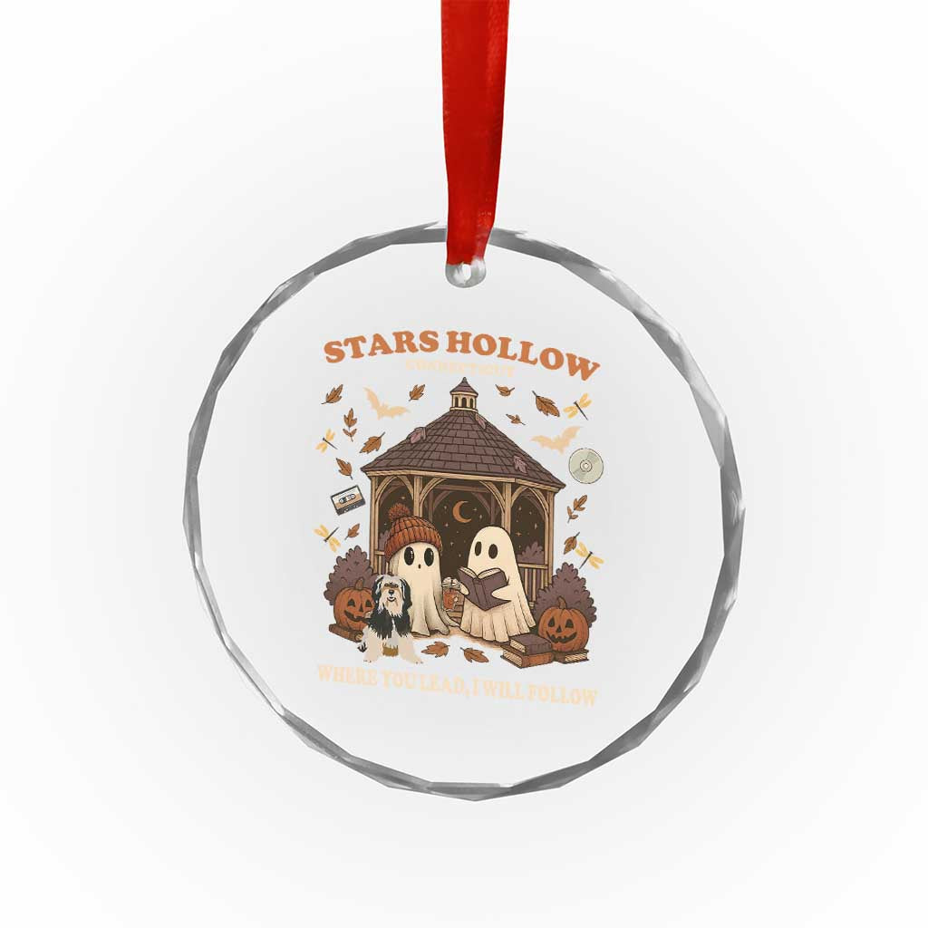 Halloween Stars Hollow Crystal Glass Ornament Retro Book Lover Cute Ghost Fall Pumpkin TS10 Print Your Wear