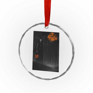 Halloween Wendigo Crystal Glass Ornament Scary Pumpkin Moon TS10 Transparent Glass 3'' Circle Print Your Wear