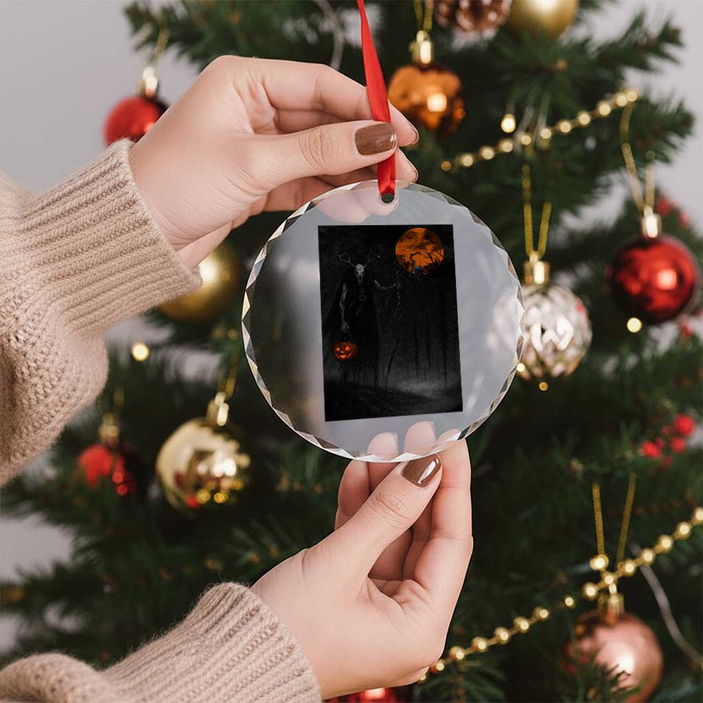 Halloween Wendigo Crystal Glass Ornament Scary Pumpkin Moon TS10 Print Your Wear