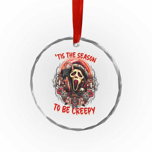 Halloween Xmas Crystal Glass Ornament Tis The Season To Be Creepy Ghost Horror Xmas TS11 Print Your Wear