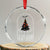 Halloween Xmas Crystal Glass Ornament Tis The Season To Be Creepy Tree Skeleton Snowy TS11 Transparent Glass 3'' Circle Print Your Wear