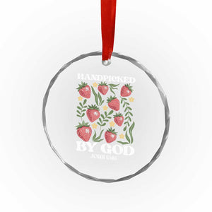 Handpicked By God Crystal Glass Ornament Religious Christian Bible Verse Strawberries TS11 Print Your Wear